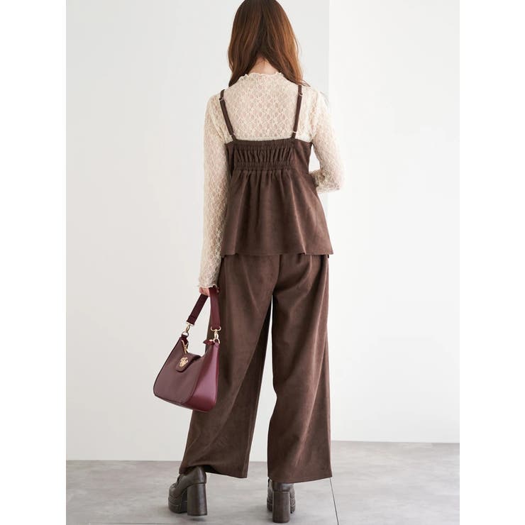 [SET]スエードポンチラップ風キャミソール×ワイドパンツ | LUDIC PARK | 詳細画像15 