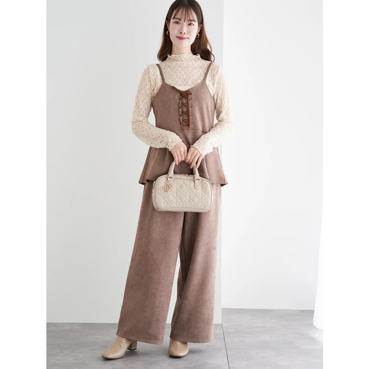 [SET]スエードポンチレースアップキャミソール×ワイドパンツ | LUDIC PARK | 詳細画像11 