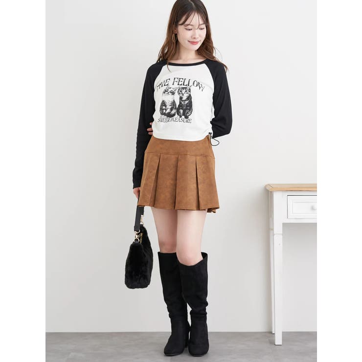 スエードミニプリーツスカート | LUDIC PARK | 詳細画像13 