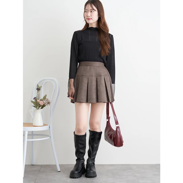 スエードミニプリーツスカート | LUDIC PARK | 詳細画像20 