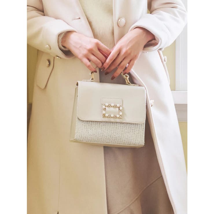 [2WAY]ツイード×フェイクレザーバッグ | LUDIC PARK | 詳細画像1 