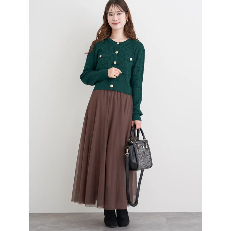 [2WAY]ビジュー付きツイード×フェイクレザーバッグ | LUDIC PARK | 詳細画像6 