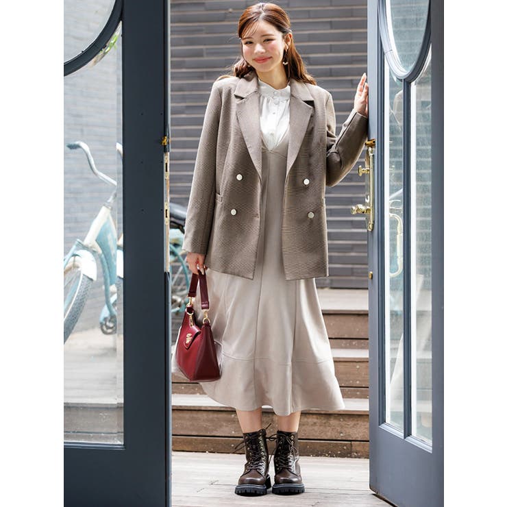 バックリボンスエードポンチジャンパースカート | LUDIC PARK | 詳細画像3 