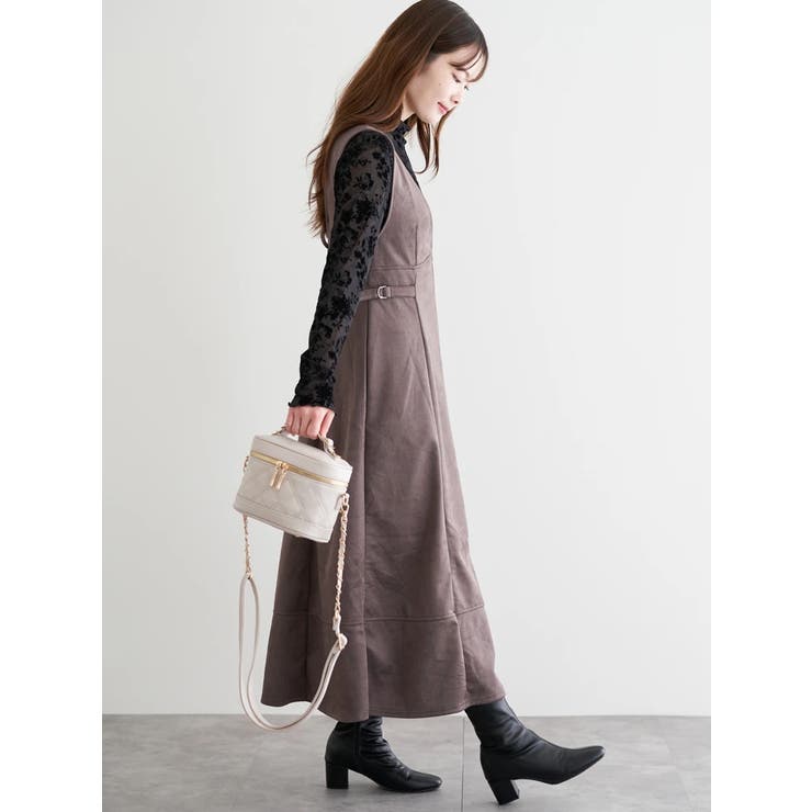 バックリボンスエードポンチジャンパースカート | LUDIC PARK | 詳細画像7 