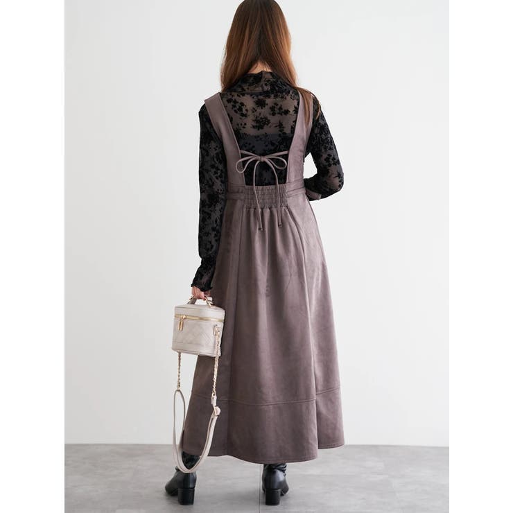 バックリボンスエードポンチジャンパースカート | LUDIC PARK | 詳細画像8 