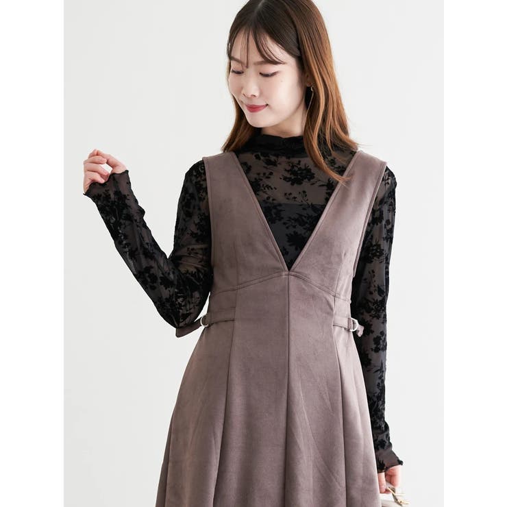 バックリボンスエードポンチジャンパースカート | LUDIC PARK | 詳細画像9 