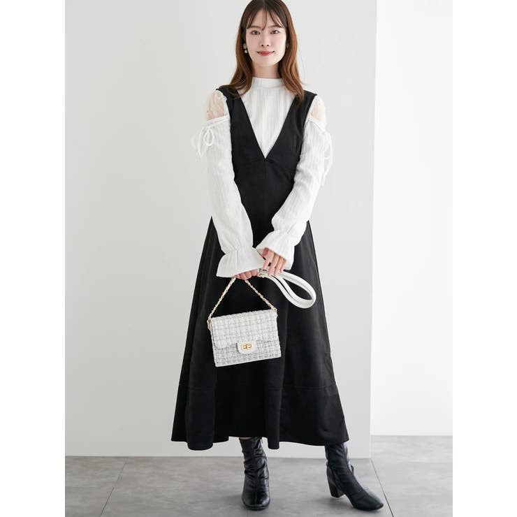 バックリボンスエードポンチジャンパースカート | LUDIC PARK | 詳細画像12 