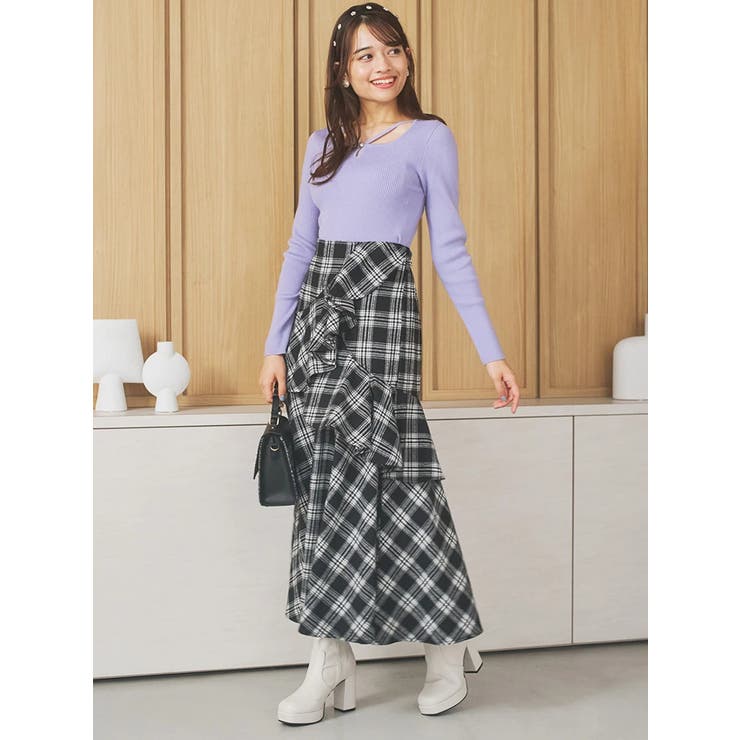 パール付きクロスリブニットトップス | LUDIC PARK | 詳細画像7 