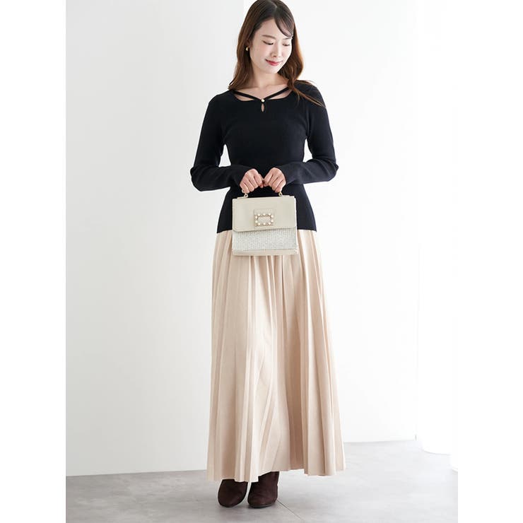 パール付きクロスリブニットトップス | LUDIC PARK | 詳細画像18 