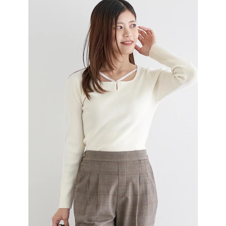 パール付きクロスリブニットトップス | LUDIC PARK | 詳細画像22 