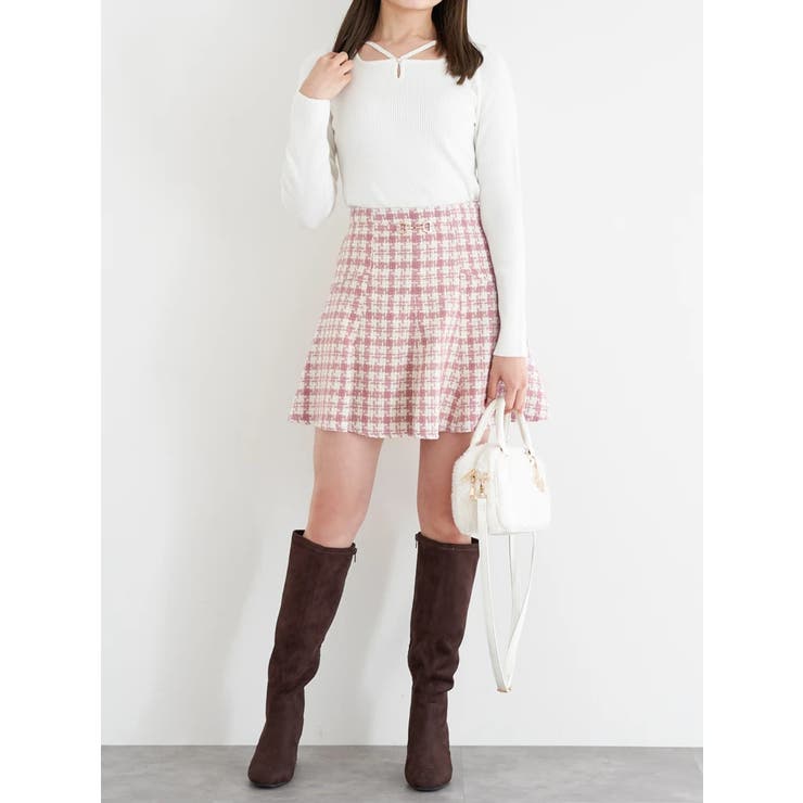 パール付きクロスリブニットトップス | LUDIC PARK | 詳細画像30 