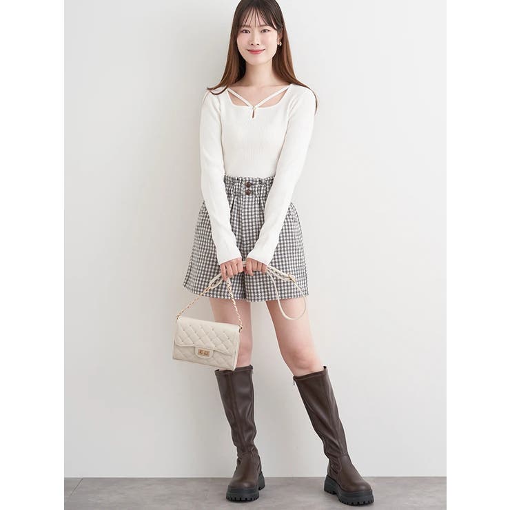 パール付きクロスリブニットトップス | LUDIC PARK | 詳細画像35 