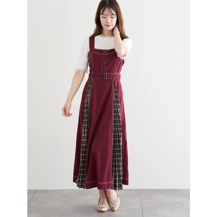 チェックプリーツ切り替えジャンパースカート | LUDIC PARK | 詳細画像9 