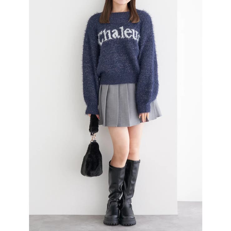 ラメフェザーロゴジャガードプルオーバー | LUDIC PARK | 詳細画像24 