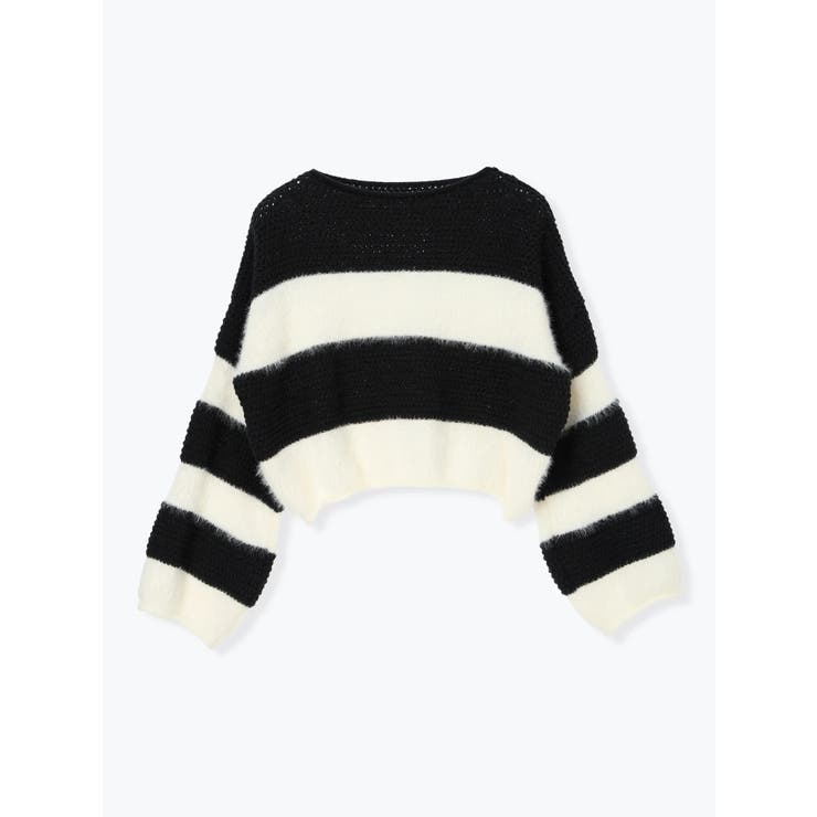 シャギーボーダーショート丈ニットプルオーバー | LUDIC PARK | 詳細画像21 