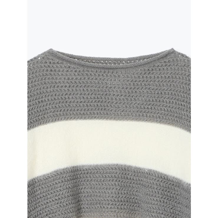 シャギーボーダーショート丈ニットプルオーバー | LUDIC PARK | 詳細画像24 