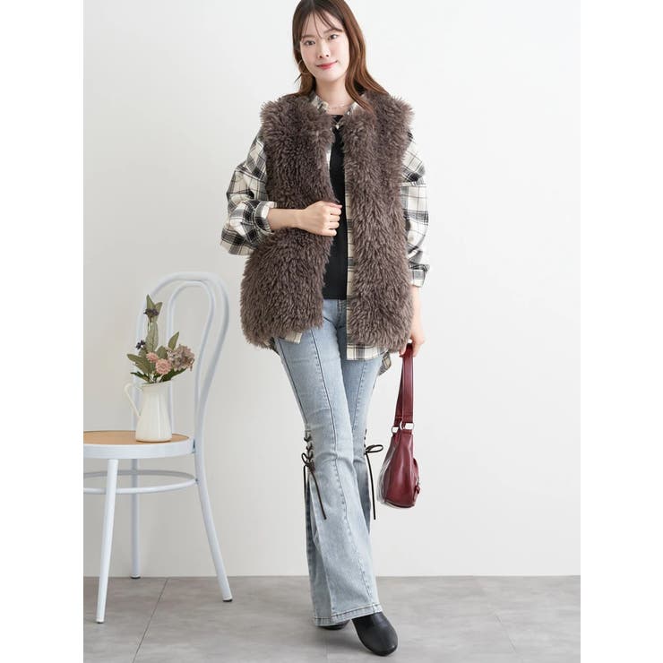 サイドレースアップフレアデニムパンツ | LUDIC PARK | 詳細画像11 