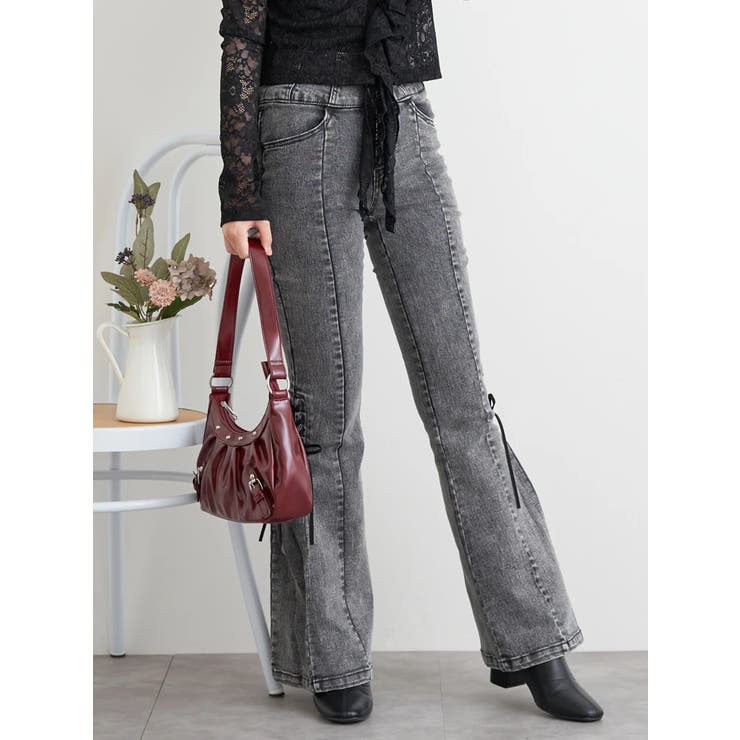 サイドレースアップフレアデニムパンツ | LUDIC PARK | 詳細画像22 