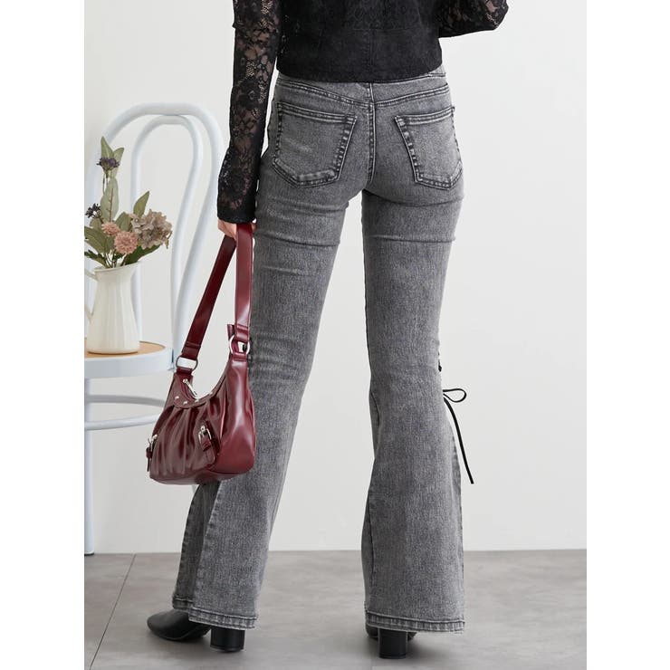 サイドレースアップフレアデニムパンツ | LUDIC PARK | 詳細画像24 