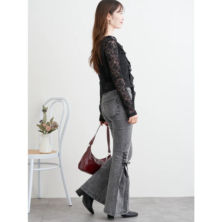 サイドレースアップフレアデニムパンツ | LUDIC PARK | 詳細画像28 