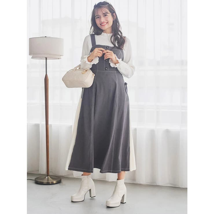 サイドプリーツジャンパースカート | LUDIC PARK | 詳細画像2 