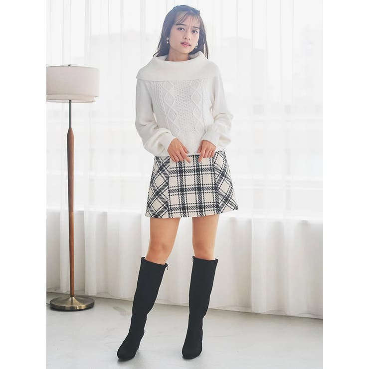 バイヤスチェックミニスカート | LUDIC PARK | 詳細画像5 