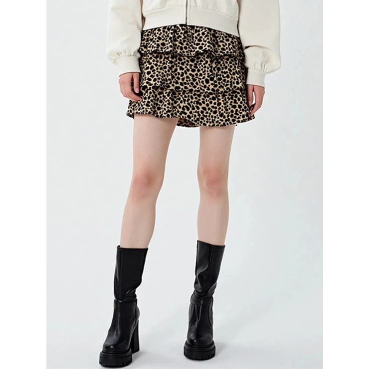 ヒョウ柄フリルミニスカート | LUDIC PARK | 詳細画像1 