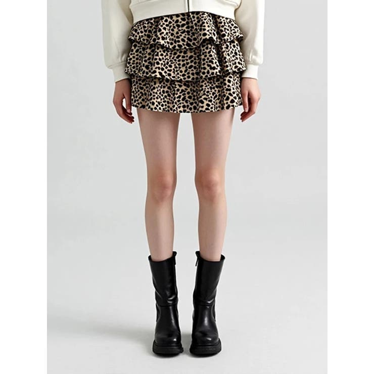 ヒョウ柄フリルミニスカート | LUDIC PARK | 詳細画像2 
