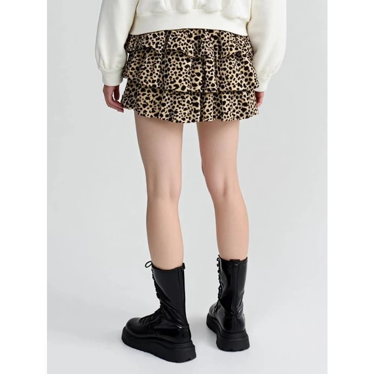 ヒョウ柄フリルミニスカート | LUDIC PARK | 詳細画像4 