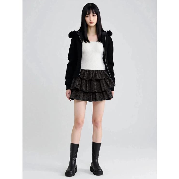 ヒョウ柄フリルミニスカート | LUDIC PARK | 詳細画像14 