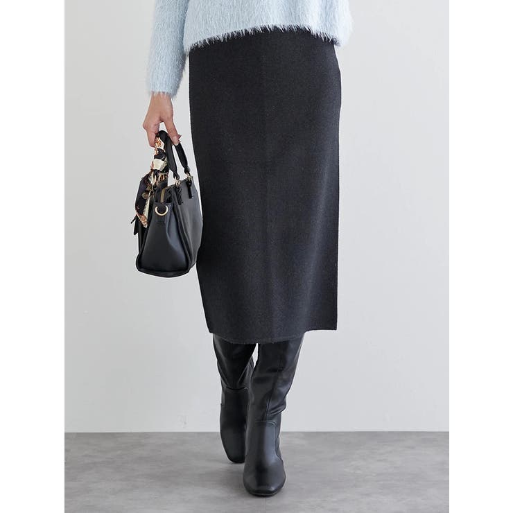 濃グレー | ニットナロースカート | LUDIC PARK