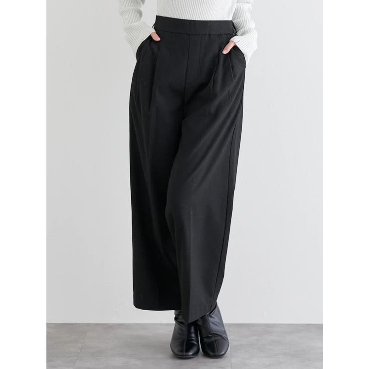 ラクケア 起毛無地ワイドパンツ | LUDIC PARK | 詳細画像7 