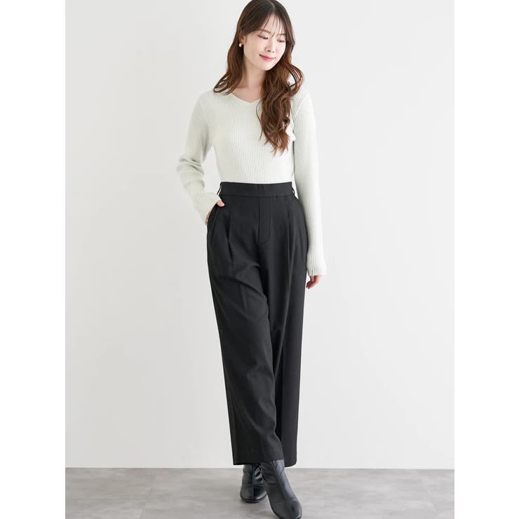 ラクケア 起毛無地ワイドパンツ | LUDIC PARK | 詳細画像10 