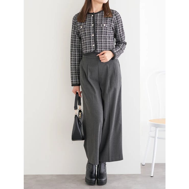 ラクケア 起毛無地ワイドパンツ | LUDIC PARK | 詳細画像13 