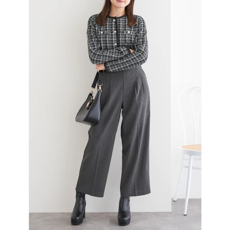 ラクケア 起毛無地ワイドパンツ | LUDIC PARK | 詳細画像14 