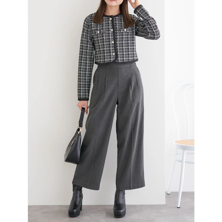 ラクケア 起毛無地ワイドパンツ | LUDIC PARK | 詳細画像15 