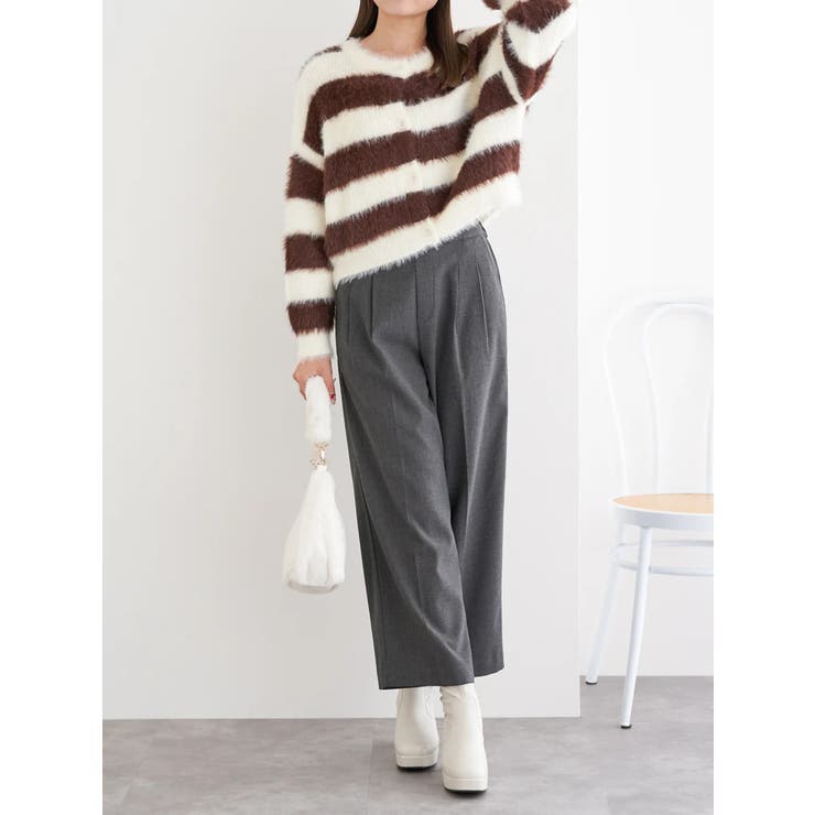 ラクケア 起毛無地ワイドパンツ | LUDIC PARK | 詳細画像20 