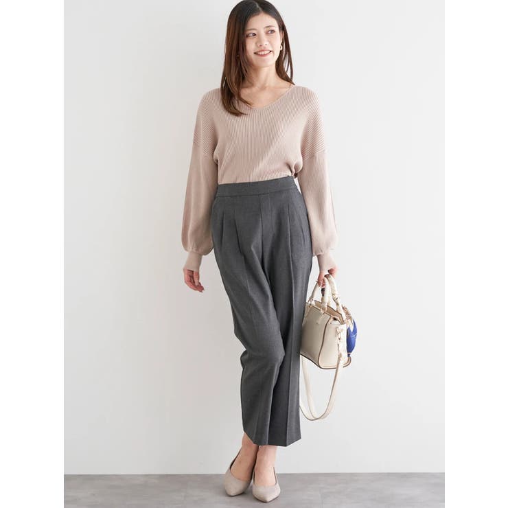 ラクケア 起毛無地テーパードパンツ | LUDIC PARK | 詳細画像8 