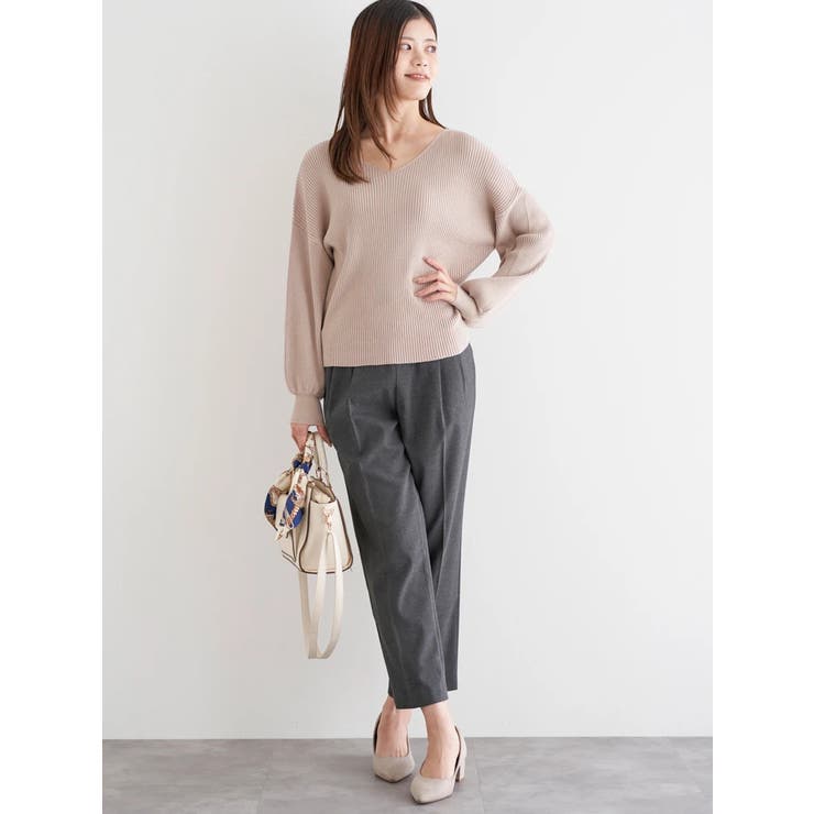 ラクケア 起毛無地テーパードパンツ | LUDIC PARK | 詳細画像9 