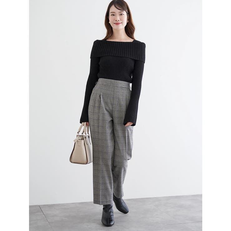 ラクケア チェック柄テーパードパンツ | LUDIC PARK | 詳細画像21 