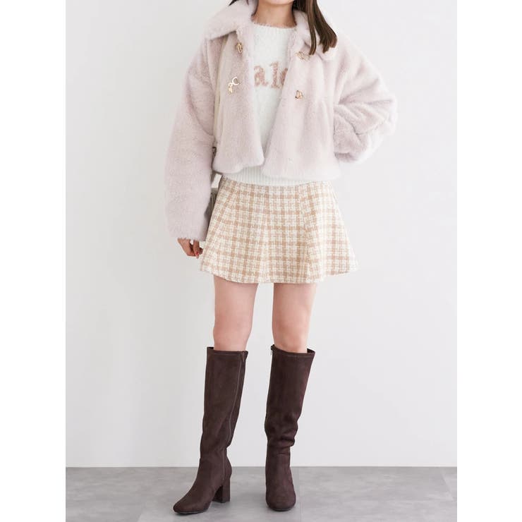 ファーショート丈ダッフルジャケット | LUDIC PARK | 詳細画像31 