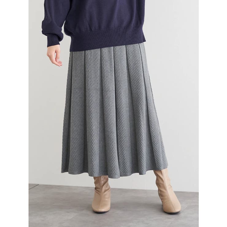 ニット地柄プリーツスカート | LUDIC PARK | 詳細画像2 