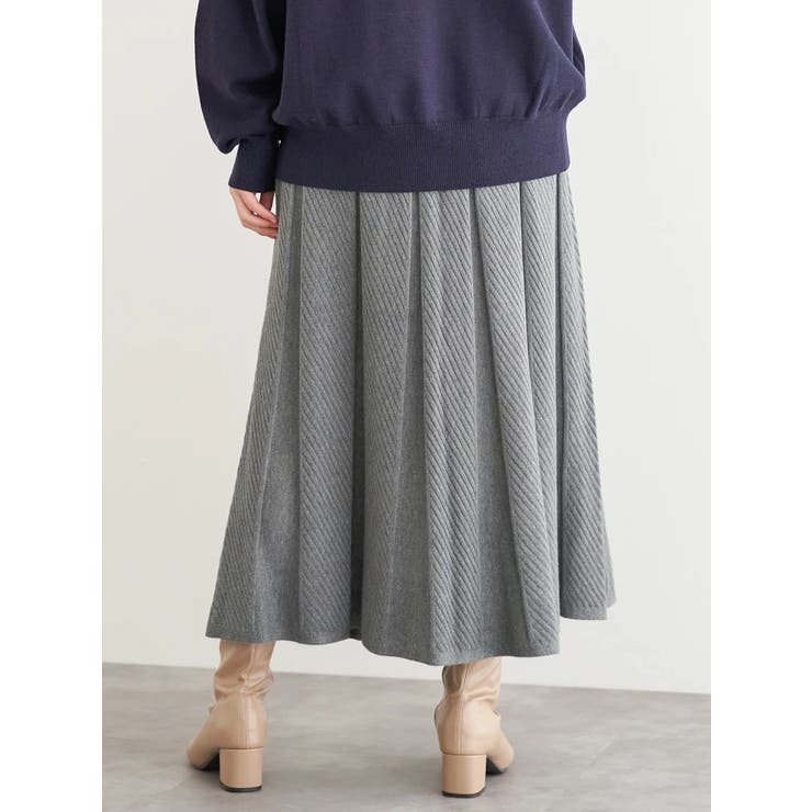 ニット地柄プリーツスカート | LUDIC PARK | 詳細画像4 