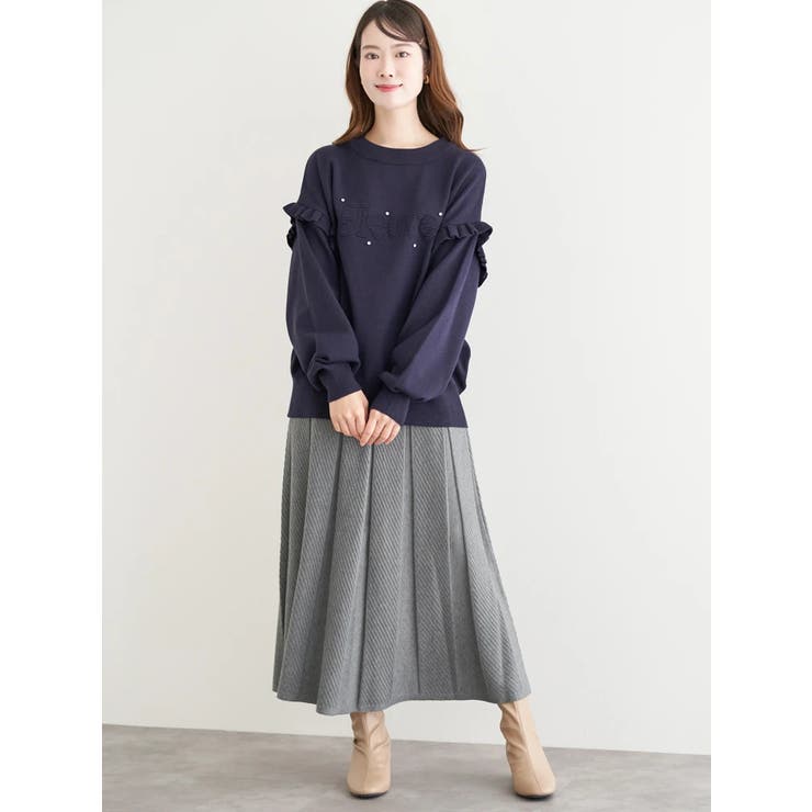ニット地柄プリーツスカート | LUDIC PARK | 詳細画像5 
