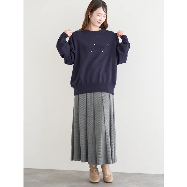 ニット地柄プリーツスカート | LUDIC PARK | 詳細画像7 
