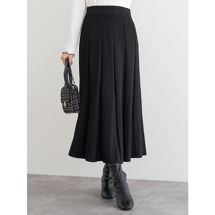 ニット地柄プリーツスカート | LUDIC PARK | 詳細画像10 