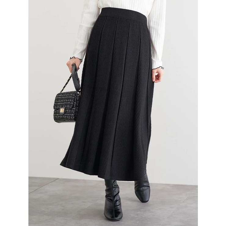 ニット地柄プリーツスカート | LUDIC PARK | 詳細画像11 