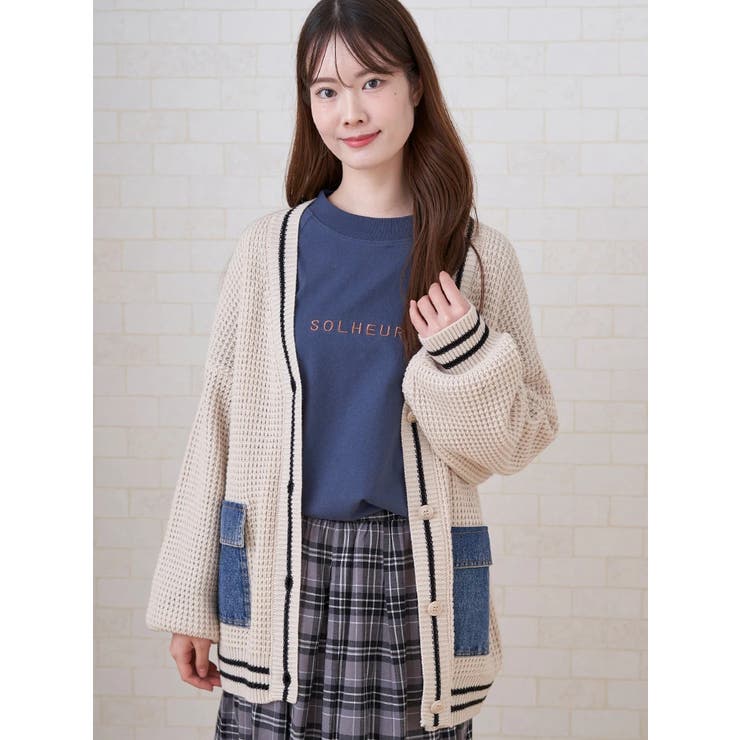 アイボリー | デニムポケットカーディガン | LUDIC PARK