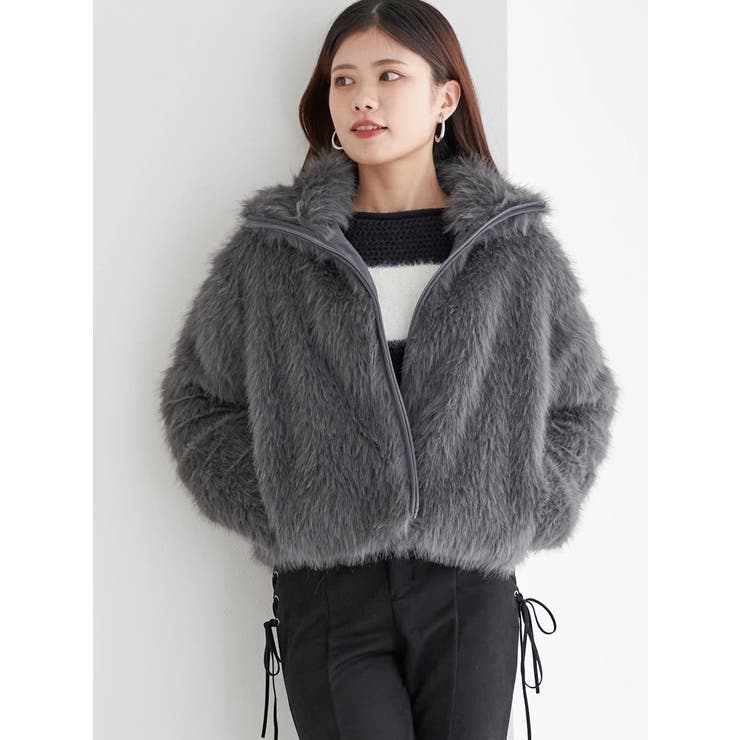 極美品★Drawer★ふわふわアルパカシャギーブルゾン★フーディ シャギーファーブルゾン[品番：PLMW0015268]｜LUDIC PARK（ルディック