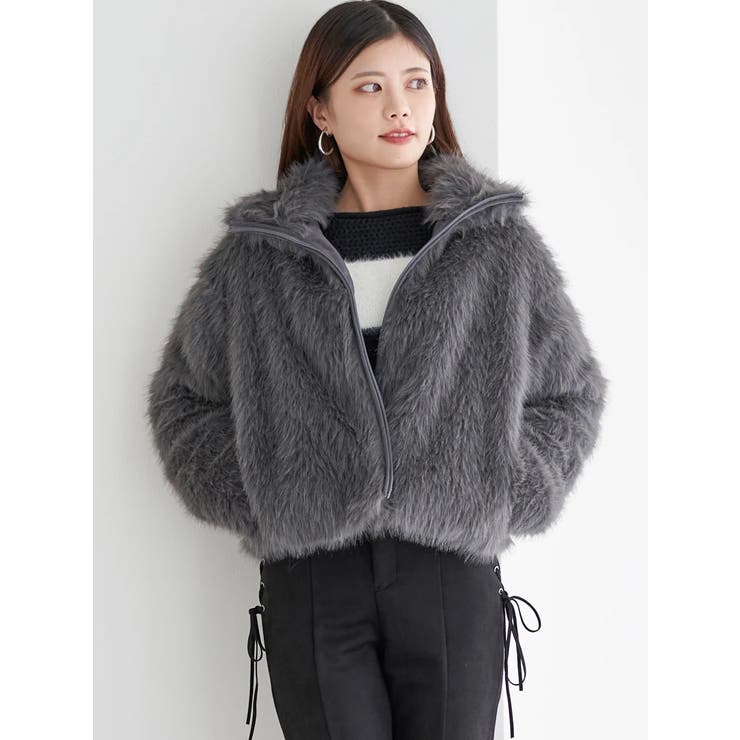 濃グレー | シャギーファーブルゾン | LUDIC PARK